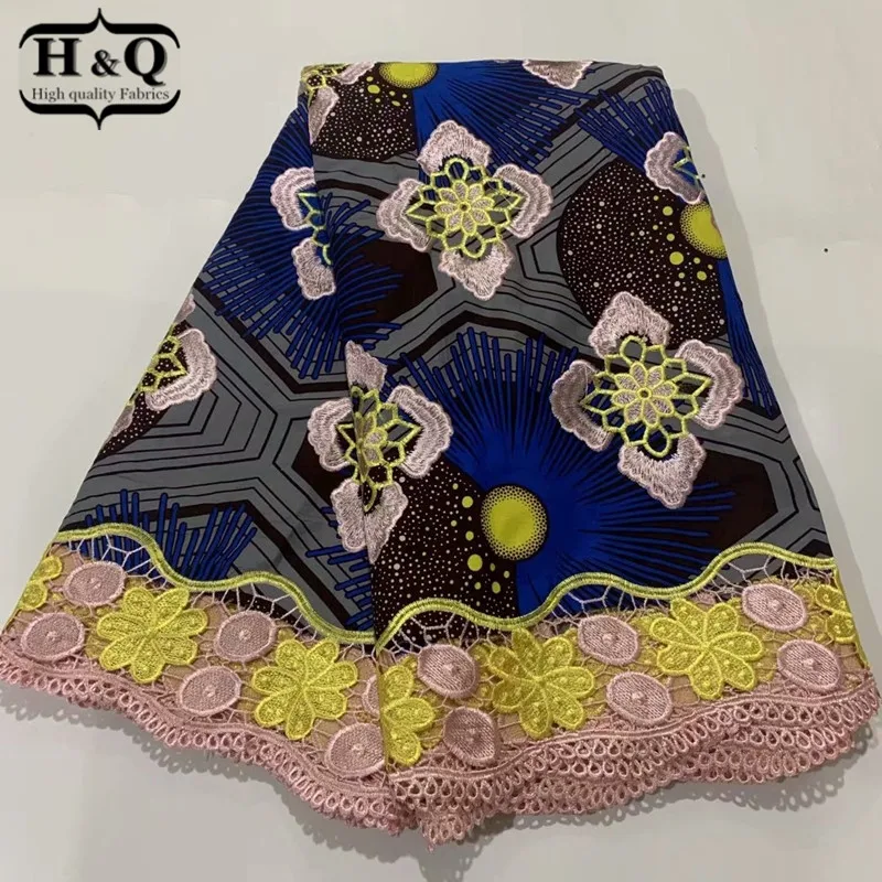 H&Q newest nigerian water soluble lace high quality wax fabric 100% cotton embroidery 6 yards/pcs african batik lace fabric H812 
H&Q newest nigerian water soluble lace high quality wax fabric 100% cotton embroidery 6 yards/pcs african batik lace fabric H812