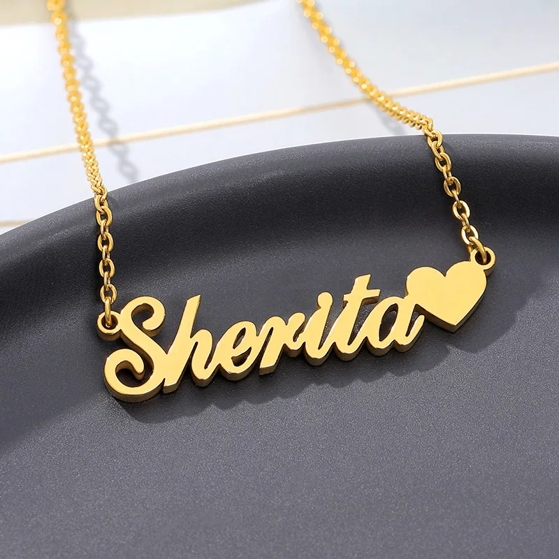 Custom Name Necklace Personalized Heart Pendant Necklace Women Jewelry Stainless Steel Heart Nameplate Choker BFF
Custom Name Necklace Personalized Heart Pendant Necklace Women Jewelry Stainless Steel Heart Nameplate Choker BFF