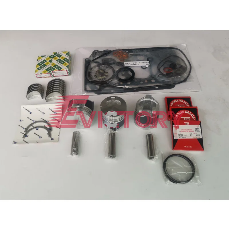 For excavator Isuzu 3KC1 3KC2 rebuild piston ring set full gasket bearing kit
For excavator Isuzu 3KC1 3KC2 rebuild piston ring set full gasket bearing kit