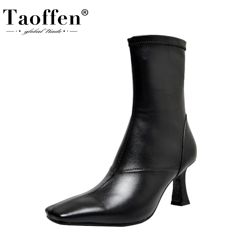 TAOFFEN New Sexy Woman High Heel Boots Stange Heel Half Short Boots Women Fashion Party Club Shoes Woman Footwear Size 33-41
TAOFFEN New Sexy Woman High Heel Boots Stange Heel Half Short Boots Women Fashion Party Club Shoes Woman Footwear Size 33-41