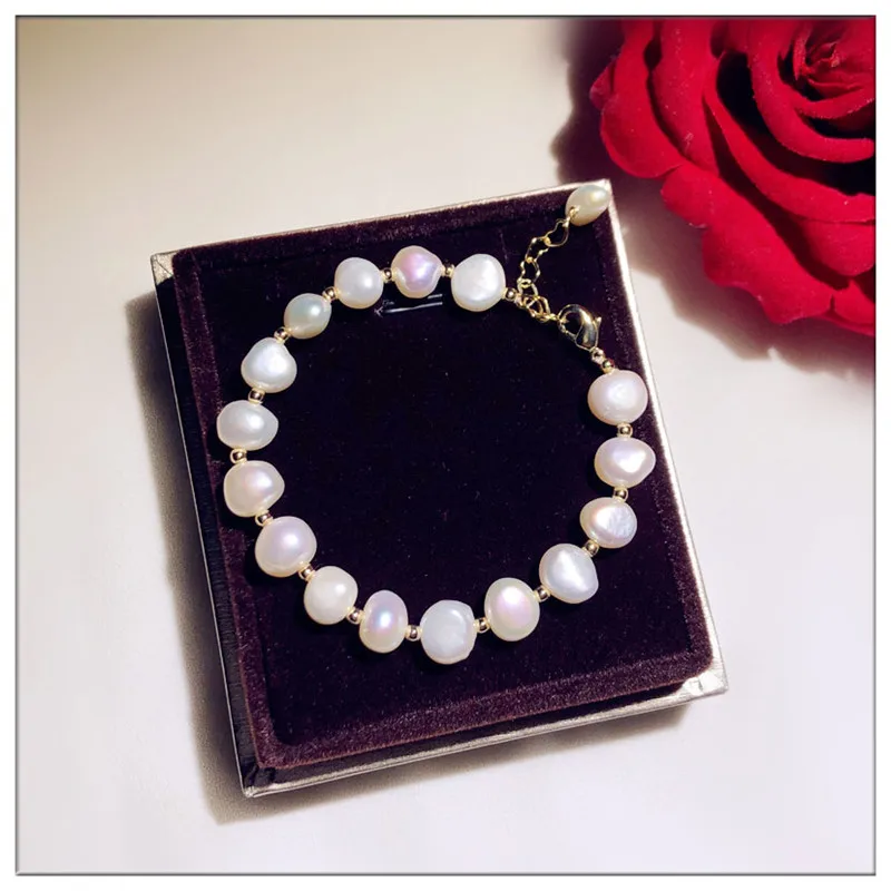 S925 Sterling Silver Bracelets For Women Vintage Natural Freshwater Pearls Baroque 14K Gold Bracelet Romantic Fine Jewelry
S925 Sterling Silver Bracelets For Women Vintage Natural Freshwater Pearls Baroque 14K Gold Bracelet Romantic Fine Jewelry