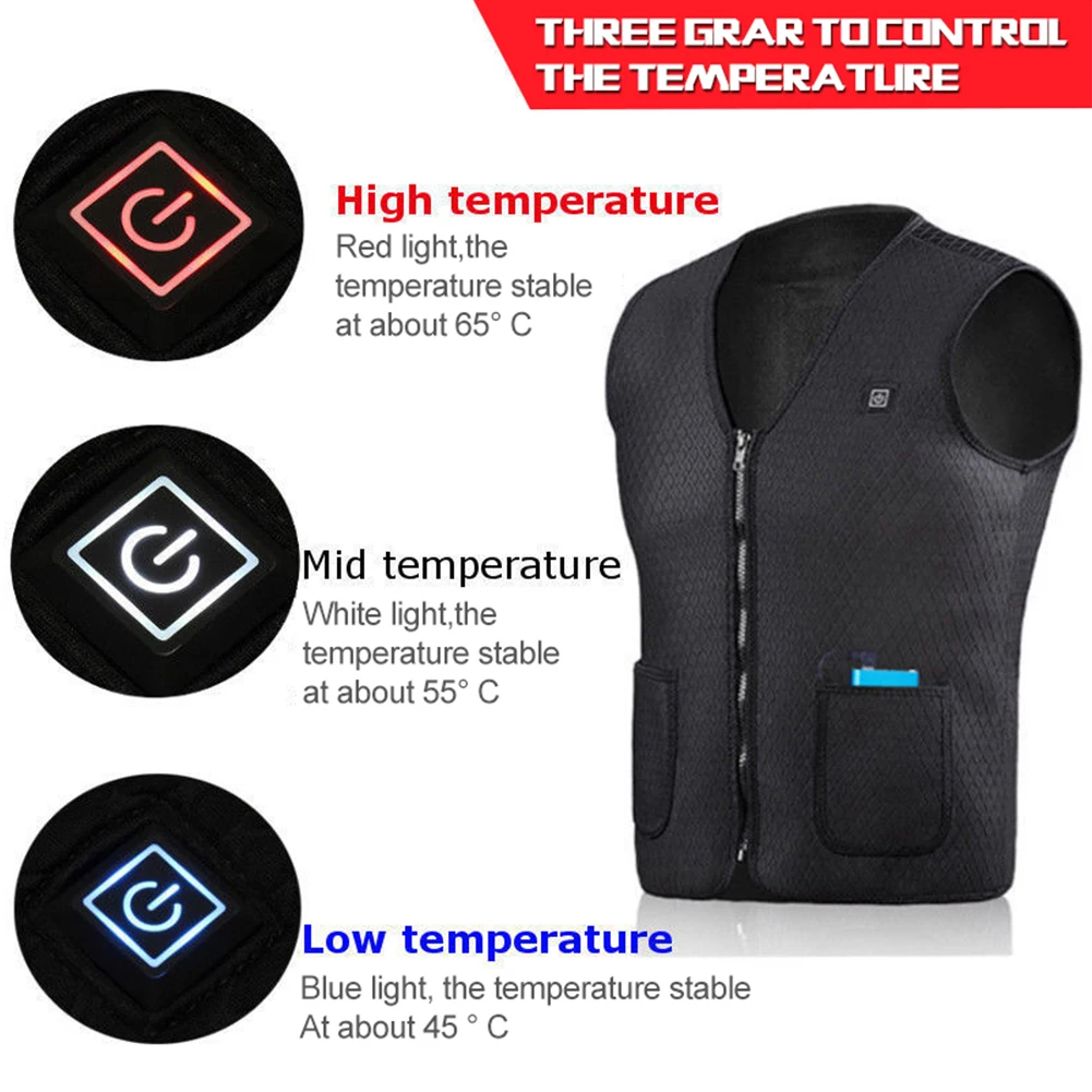 Outdoor USB Infrared Heating Vest Men Women Intelligent Electric Heating Vest Heating Clothes Winter Flexible Waistcoat Hiking
Outdoor USB Infrared Heating Vest Men Women Intelligent Electric Heating Vest Heating Clothes Winter Flexible Waistcoat Hiking