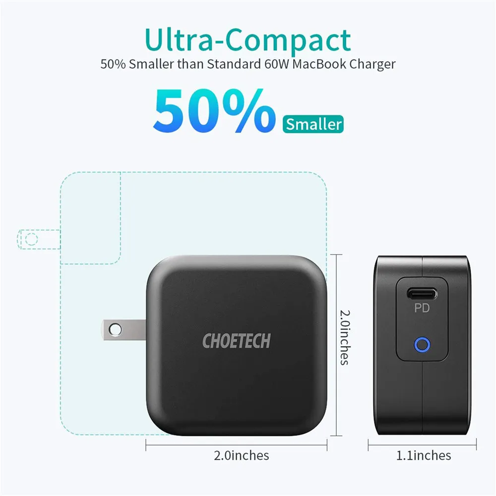 Настенное зарядное устройство USB C для MacBook Pro/Air, 61 вт, быстрая зарядка, тип C, складное настенное зарядное устройство для iPhone 11 Pro Max/SE 
Настенное зарядное устройство USB C для MacBook Pro/Air, 61 вт, быстрая зарядка, тип C, складное настенное зарядное устройство для iPhone 11 Pro Max/SE