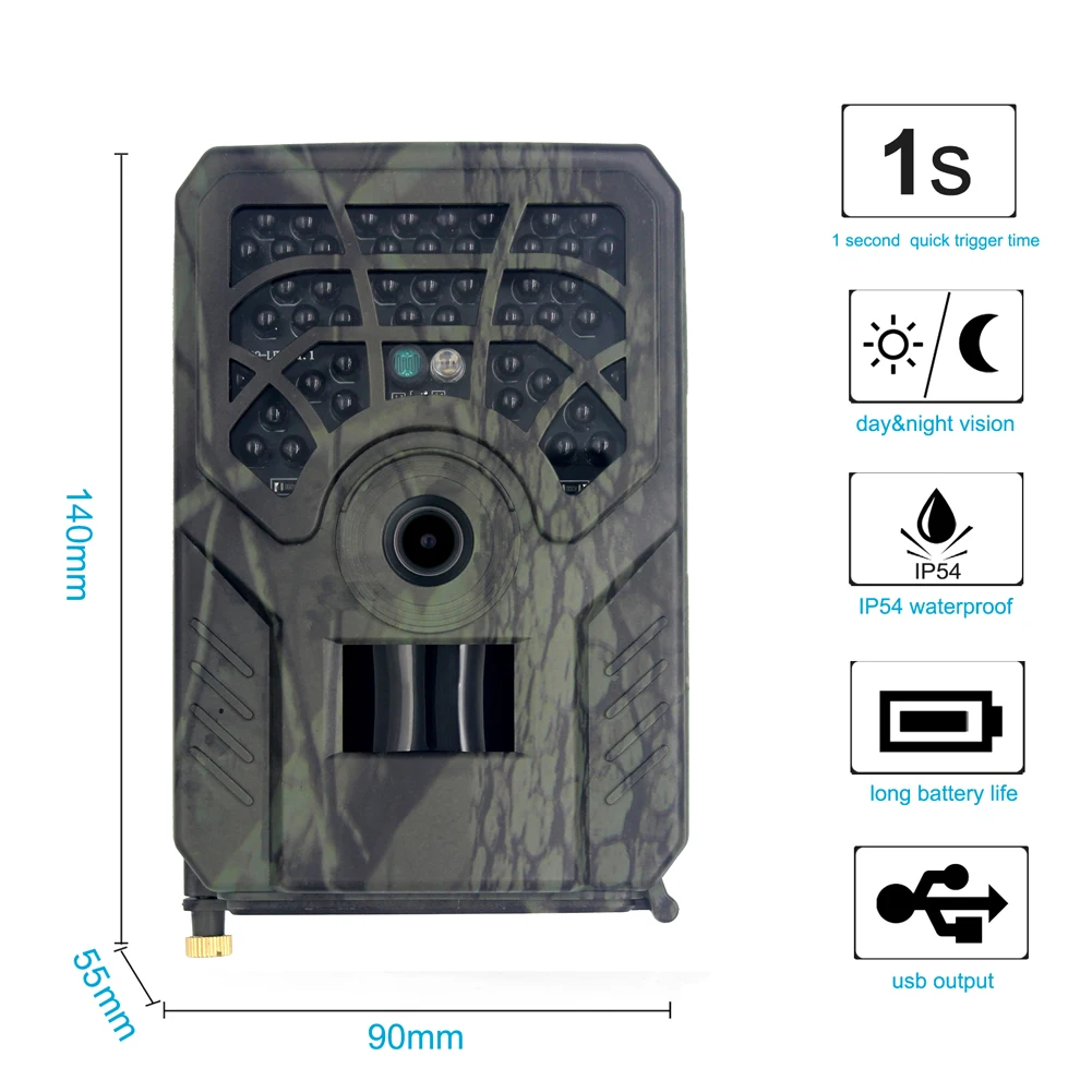 1pcs New Trail Camera 720P Game Hunting Cameras Wildlife Scouting Cameras Traps Track With Night Vision Waterproof Night Vision
1pcs New Trail Camera 720P Game Hunting Cameras Wildlife Scouting Cameras Traps Track With Night Vision Waterproof Night Vision