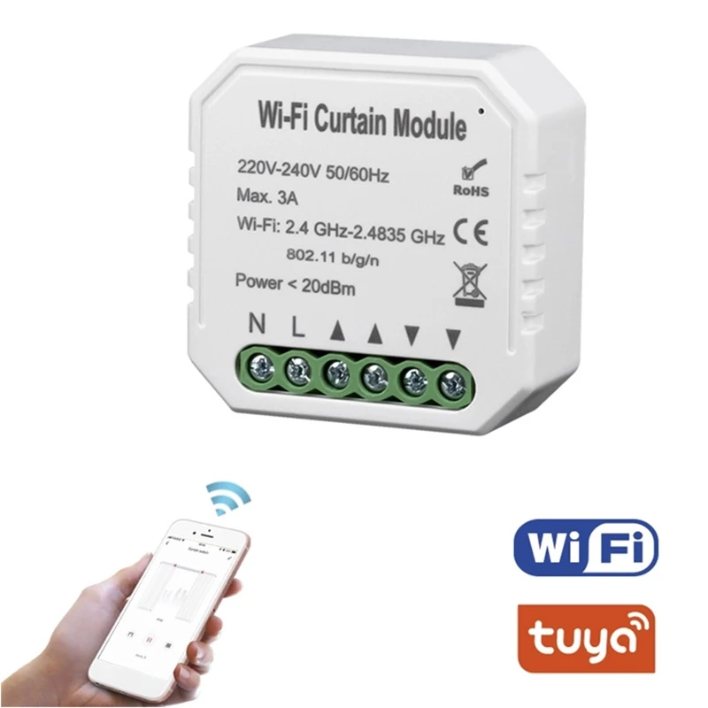FFYY-Tuya Smart Life WiFi Curtain Switch Module for Roller Shutter Electric Motor Google Home Alexa Echo Smart Home
FFYY-Tuya Smart Life WiFi Curtain Switch Module for Roller Shutter Electric Motor Google Home Alexa Echo Smart Home
