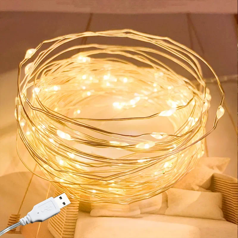 LED Christmas Garland 2m 3m 5m 10m USB Copper Wire Twinkle Fairy String Lights USB Waterproof for Home Party Wedding Decor
LED Christmas Garland 2m 3m 5m 10m USB Copper Wire Twinkle Fairy String Lights USB Waterproof for Home Party Wedding Decor