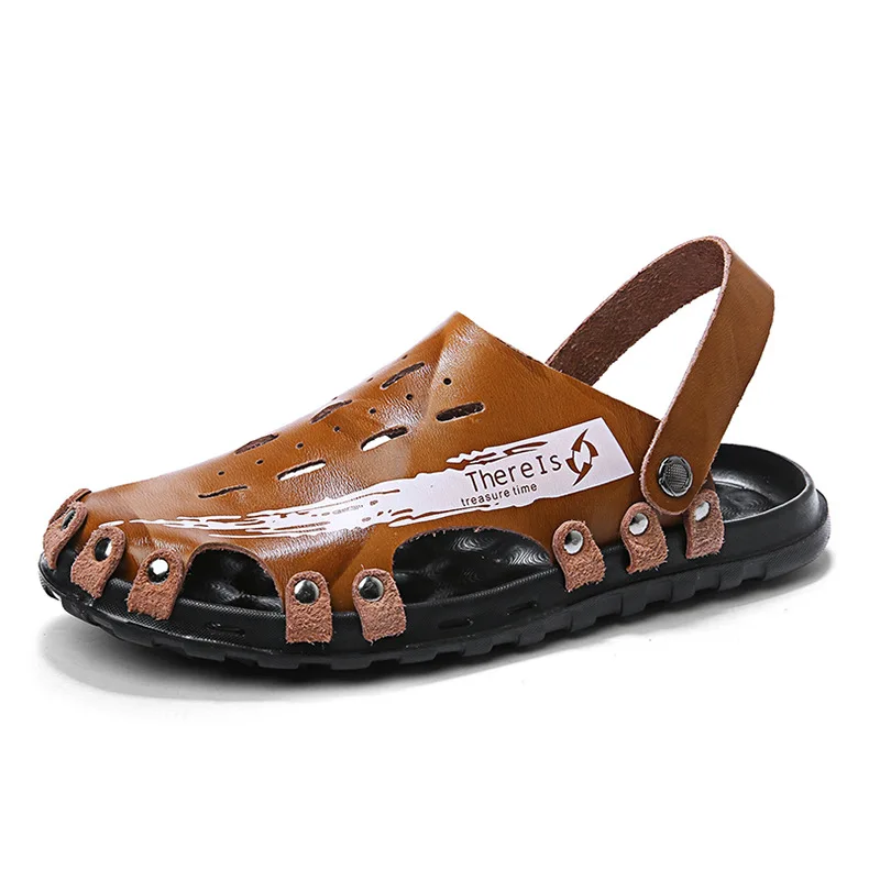 Newest Summer Men Sandals Genuine Leather Massage Slippers High Quality Breathable Flat Shoes Male Outdoor Beach Shoes Mules
Newest Summer Men Sandals Genuine Leather Massage Slippers High Quality Breathable Flat Shoes Male Outdoor Beach Shoes Mules