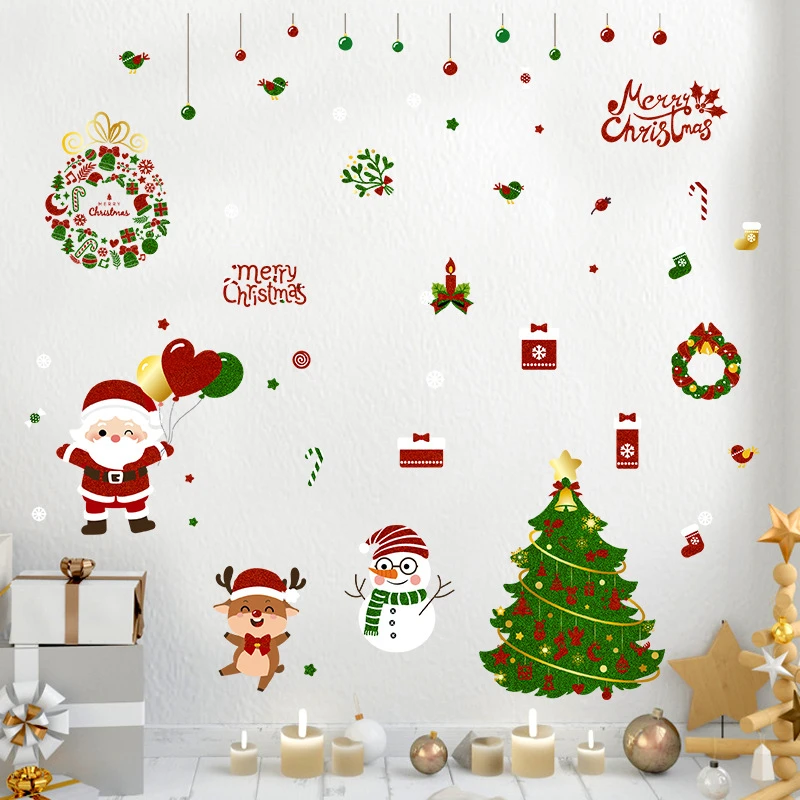 Merry Christmas Wall Stickers Cute Santa Claus Snowflake Elk Window Glass Stickers For New Year 2022 Xmas Party Home Wall Decals
Merry Christmas Wall Stickers Cute Santa Claus Snowflake Elk Window Glass Stickers For New Year 2022 Xmas Party Home Wall Decals