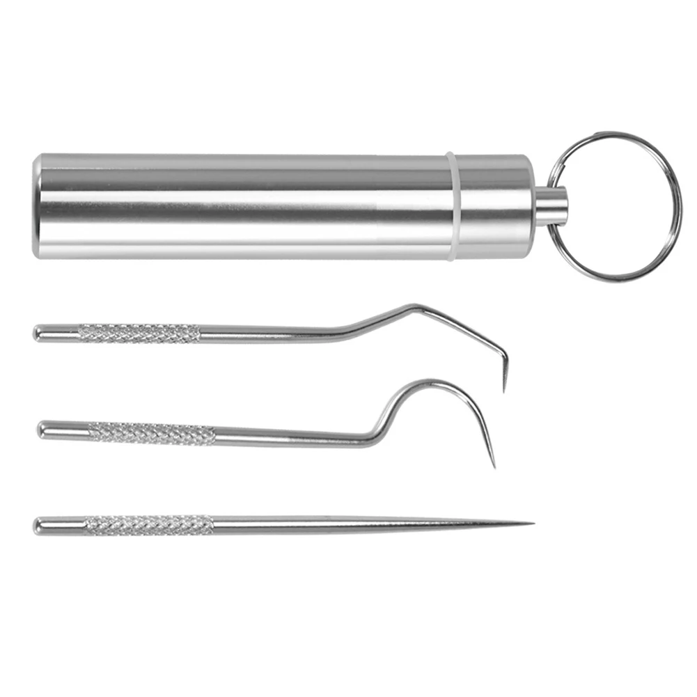 Metal Toothpick Portable Stainless Steel Toothpicks With Keychain Box For Outdoor Travel Picnic Camping 3PCS Metal Toothpick
Metal Toothpick Portable Stainless Steel Toothpicks With Keychain Box For Outdoor Travel Picnic Camping 3PCS Metal Toothpick