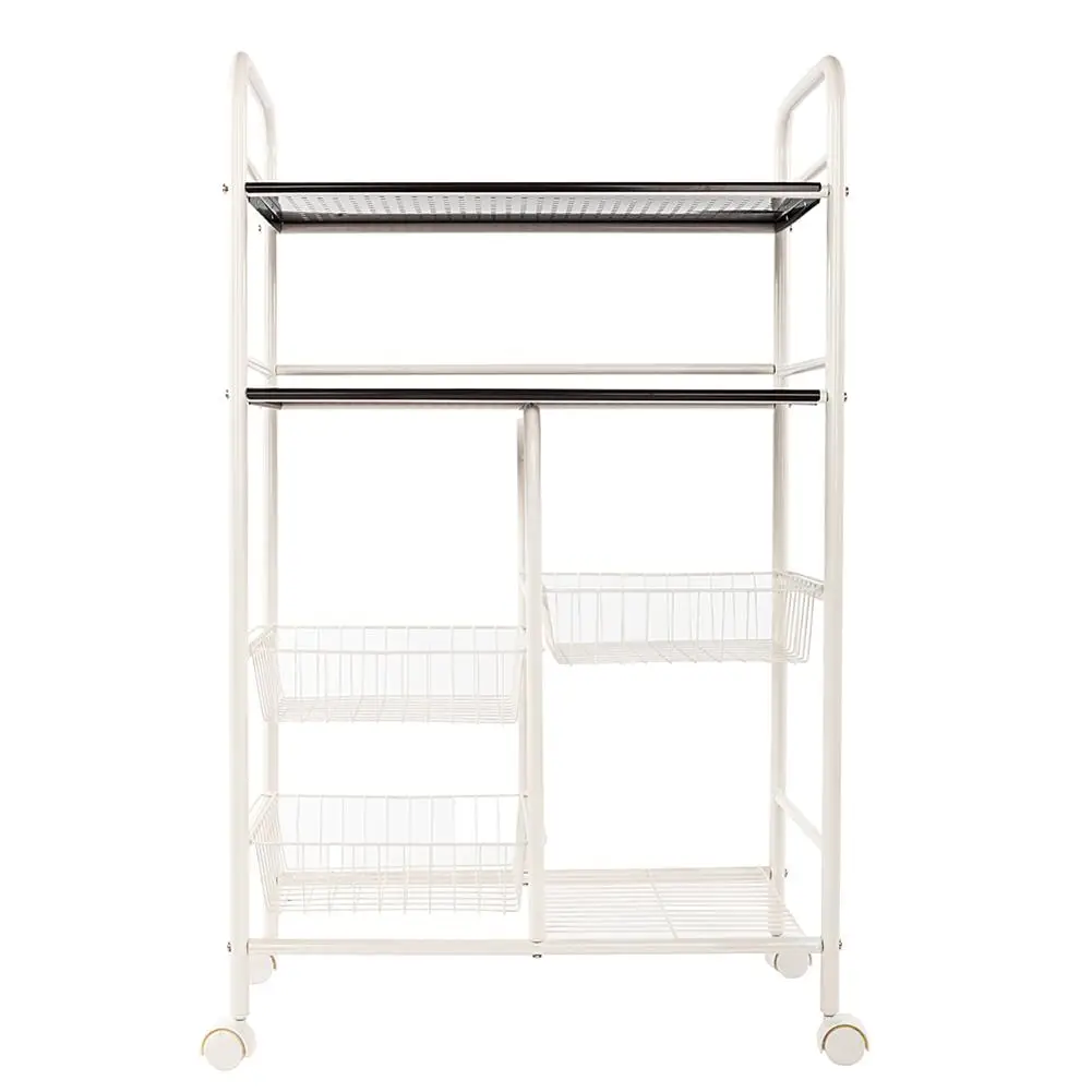 Kitchen Rolling Storage Rack Multi-functional Trolley Cart with 3 Baskets Movable Kitchen Bathroom Shelf
Kitchen Rolling Storage Rack Multi-functional Trolley Cart with 3 Baskets Movable Kitchen Bathroom Shelf