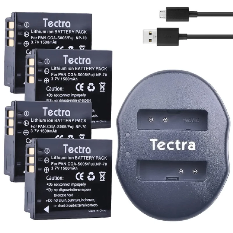 4x1500mAh CGA-S005E S005E CGA-S005 li-ion аккумулятор для Panasonic Lumix cga-s005e LX2 LX3 FX3 BCC12 FUJI DMC-LX1 DB60 |