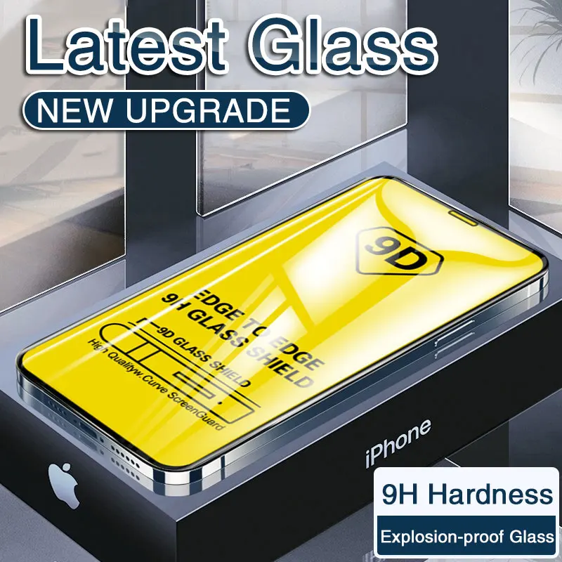 9D Full Cover Tempered Glass For iPhone 11 12 Pro XS Max Screen Protector On iPhone 12 Mini X XR 6s 7 8 Plus SE Protective Glass
9D Full Cover Tempered Glass For iPhone 11 12 Pro XS Max Screen Protector On iPhone 12 Mini X XR 6s 7 8 Plus SE Protective Glass