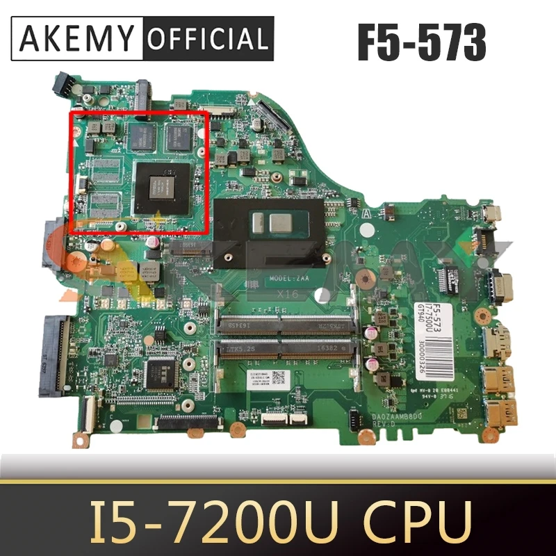 Для ACER Aspire F5-573 i5-7200U материнская плата для ноутбука DA0ZAAMB8D0 SR2ZU N16S-GT1-KB-A2 DDR4 материнская плата для ноутбука
Для ACER Aspire F5-573 i5-7200U материнская плата для ноутбука DA0ZAAMB8D0 SR2ZU N16S-GT1-KB-A2 DDR4 материнская плата для ноутбука