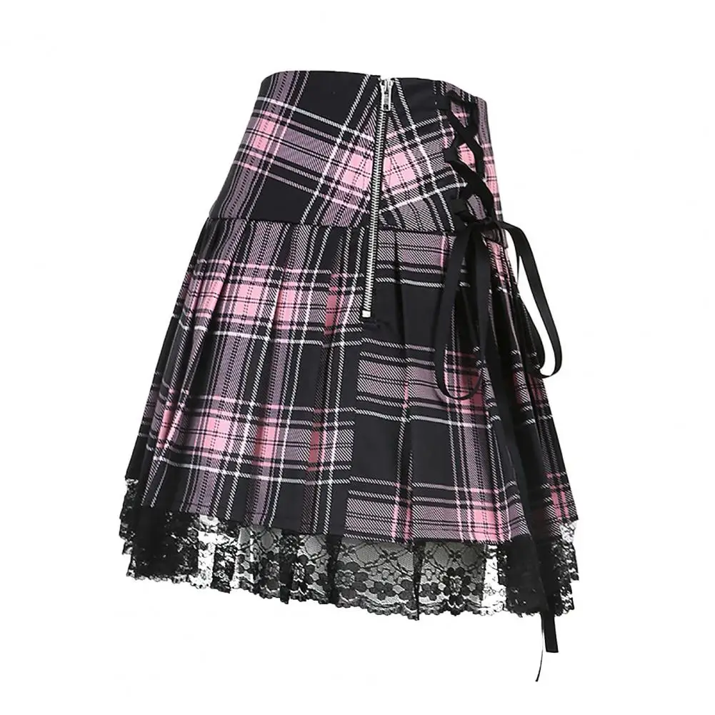 Sexy Women Mid Rise Plaid Lace Trim Tie Up Pleated Zipper Cosplay Mini Skirt Lace Up Woman Skirts Pink Stripe Plaid Lace Trim
Sexy Women Mid Rise Plaid Lace Trim Tie Up Pleated Zipper Cosplay Mini Skirt Lace Up Woman Skirts Pink Stripe Plaid Lace Trim