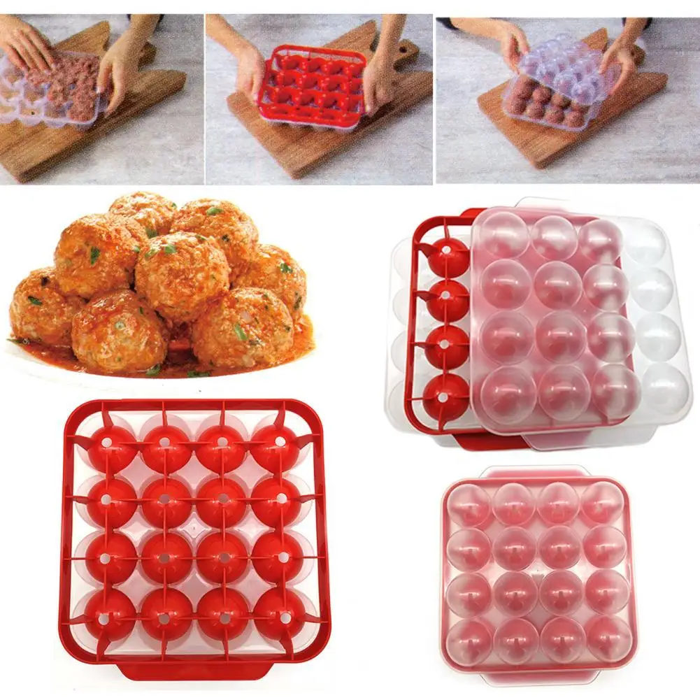 Scentless 1 Set Practical Easy Patty Meatball Making Tray Red Meat Balls Plate Smooth Kitchen Gadget
Scentless 1 Set Practical Easy Patty Meatball Making Tray Red Meat Balls Plate Smooth Kitchen Gadget