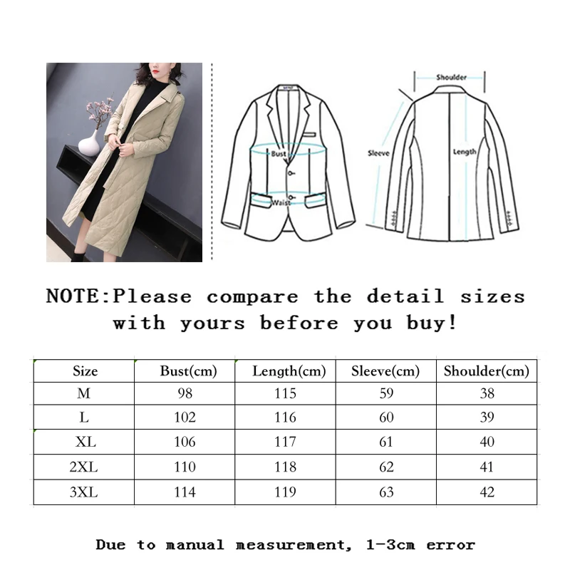 Sllsky Winter Mid-length Cotton Coats Women 2020 New Korean Version Adjustable belt Loose Jacket Warm Casual lady's Parkas
Sllsky Winter Mid-length Cotton Coats Women 2020 New Korean Version Adjustable belt Loose Jacket Warm Casual lady's Parkas