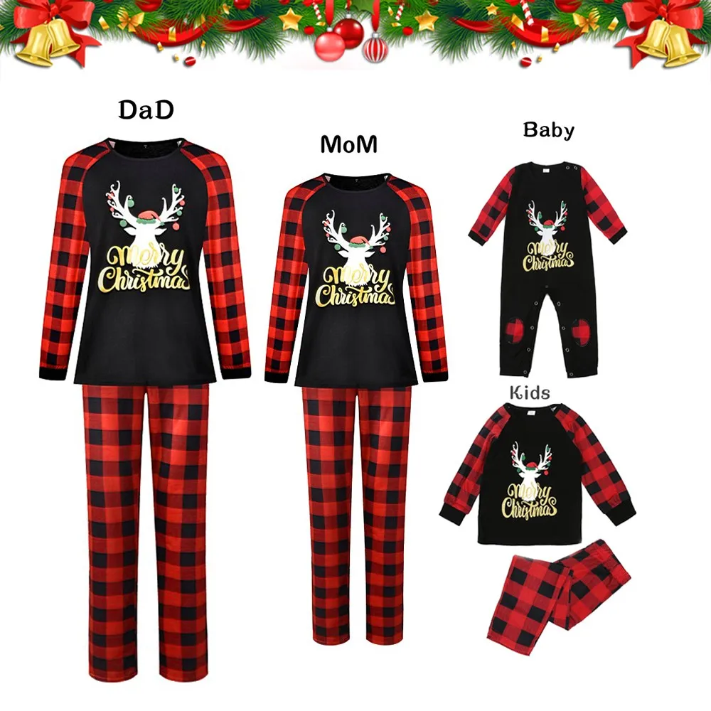 Family Christmas Pajamas Mother Daughter Look Deer Plaid Sets Dad Son 2PCS Tops+Pants Xmas Underwear Family Christmas Clothes
Family Christmas Pajamas Mother Daughter Look Deer Plaid Sets Dad Son 2PCS Tops+Pants Xmas Underwear Family Christmas Clothes