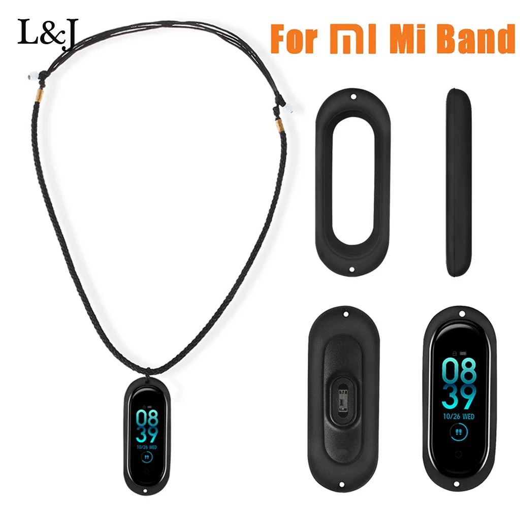 DIY Knitted Necklace With Rubber Pendant Holder For Xiaomi Mi Band 4 Case 3 Smart Wristband Accessories #BL2 | Электроника