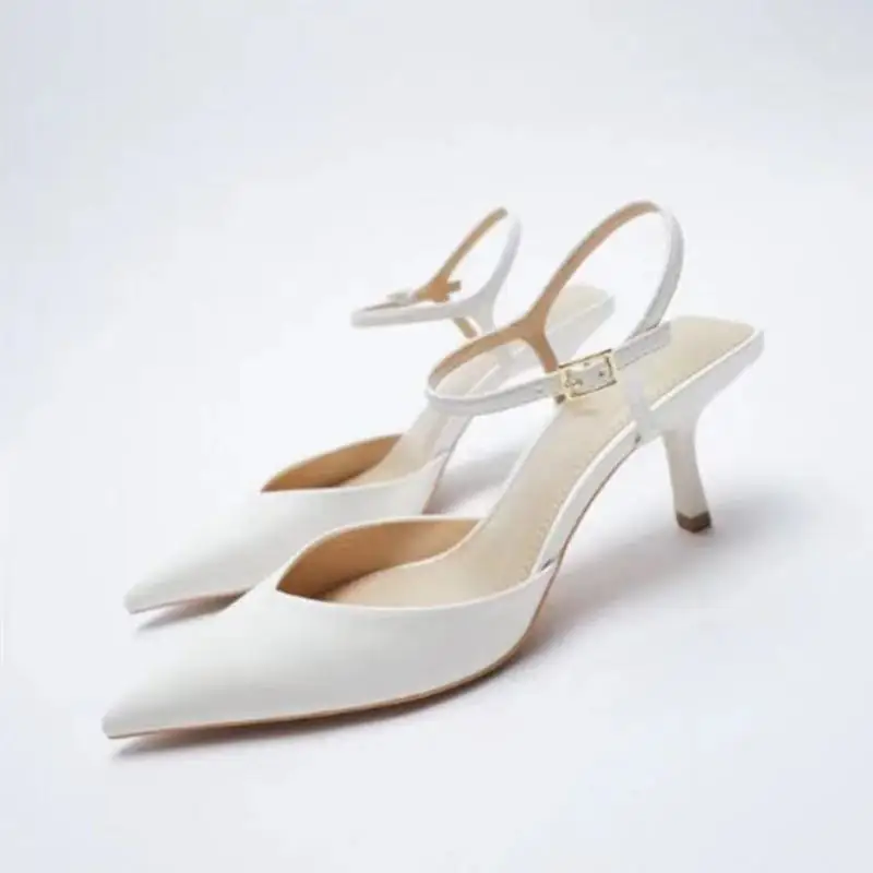 ZAR 2021 Summer New White Fashion Pointed Toe Buckle V Type Mid Heels Sexy Outer Wear Muller Sandals Women Luxury Brand Mujer
ZAR 2021 Summer New White Fashion Pointed Toe Buckle V Type Mid Heels Sexy Outer Wear Muller Sandals Women Luxury Brand Mujer