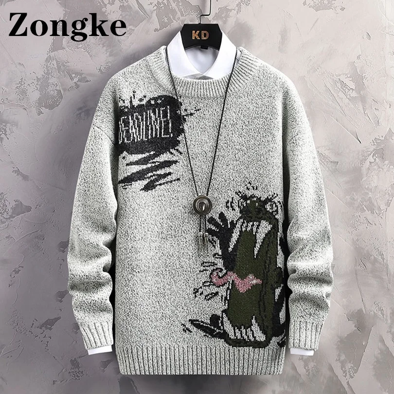 Вязаный свитер Zongke с принтом, Мужская одежда, уличная одежда в стиле хип-хоп, корейская мода, мужской свитер в стиле Харадзюку 3XL, зима 2021, нов...
Вязаный свитер Zongke с принтом, Мужская одежда, уличная одежда в стиле хип-хоп, корейская мода, мужской свитер в стиле Харадзюку 3XL, зима 2021, нов...