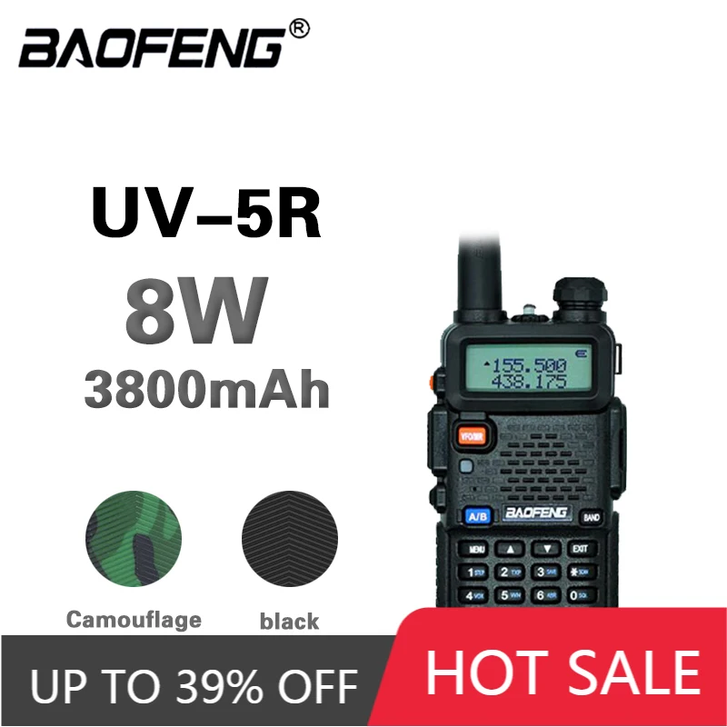 Baofeng Uv 5R Walkie Talkie 10Km Real 8W Two-Way Radio UV-5R Draagbare Ham Radio UV5R Walkie-Talkie Fm Transceiver Amateur Radio
Baofeng Uv 5R Walkie Talkie 10Km Real 8W Two-Way Radio UV-5R Draagbare Ham Radio UV5R Walkie-Talkie Fm Transceiver Amateur Radio