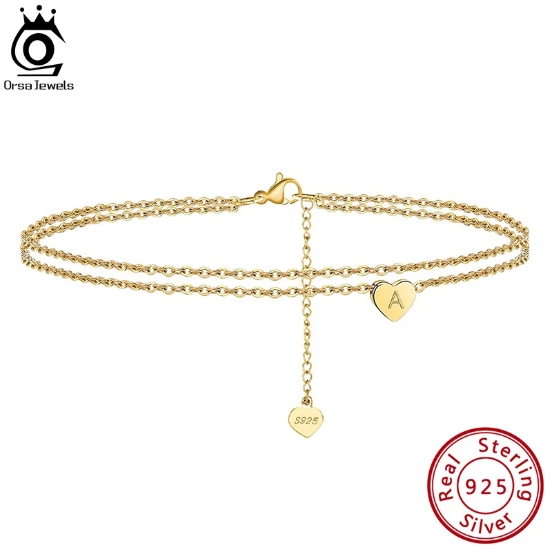 ORSA JEWELS 2021 Letter Initial Heart Anklet 925 Silver Women Girl Ankle Bracelet Summer Foot Chain Bracelet Jewelry Gifts SA18
ORSA JEWELS 2021 Letter Initial Heart Anklet 925 Silver Women Girl Ankle Bracelet Summer Foot Chain Bracelet Jewelry Gifts SA18