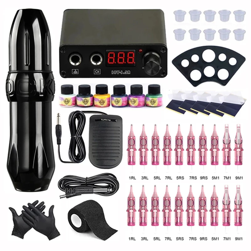 Tattoo Machine Kits Rotary Tattoo Machine Pen Set With Cartridges Needles Permanent Makeup Machine For Tattoo Beginners Body Art
Tattoo Machine Kits Rotary Tattoo Machine Pen Set With Cartridges Needles Permanent Makeup Machine For Tattoo Beginners Body Art