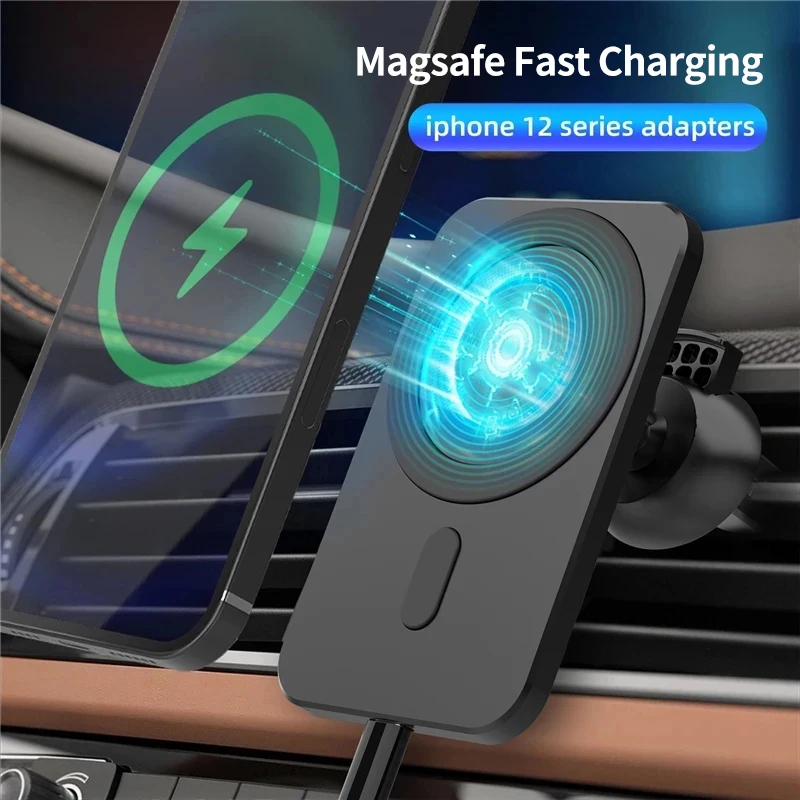 Magnetic Wireless Car Charger Mount for IPhone 12 Pro Max Mini Magsafe Fast Charging Wireless Charger Car Phone Holder
Magnetic Wireless Car Charger Mount for IPhone 12 Pro Max Mini Magsafe Fast Charging Wireless Charger Car Phone Holder