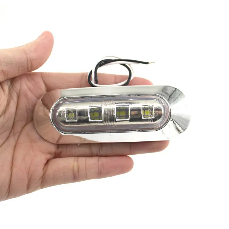 10x 4 LED 24V Chrome Bezel Side Marker Lights Clearance External Lamp Indicator Car Truck Trailer Lorry Caravan Waterproof
10x 4 LED 24V Chrome Bezel Side Marker Lights Clearance External Lamp Indicator Car Truck Trailer Lorry Caravan Waterproof