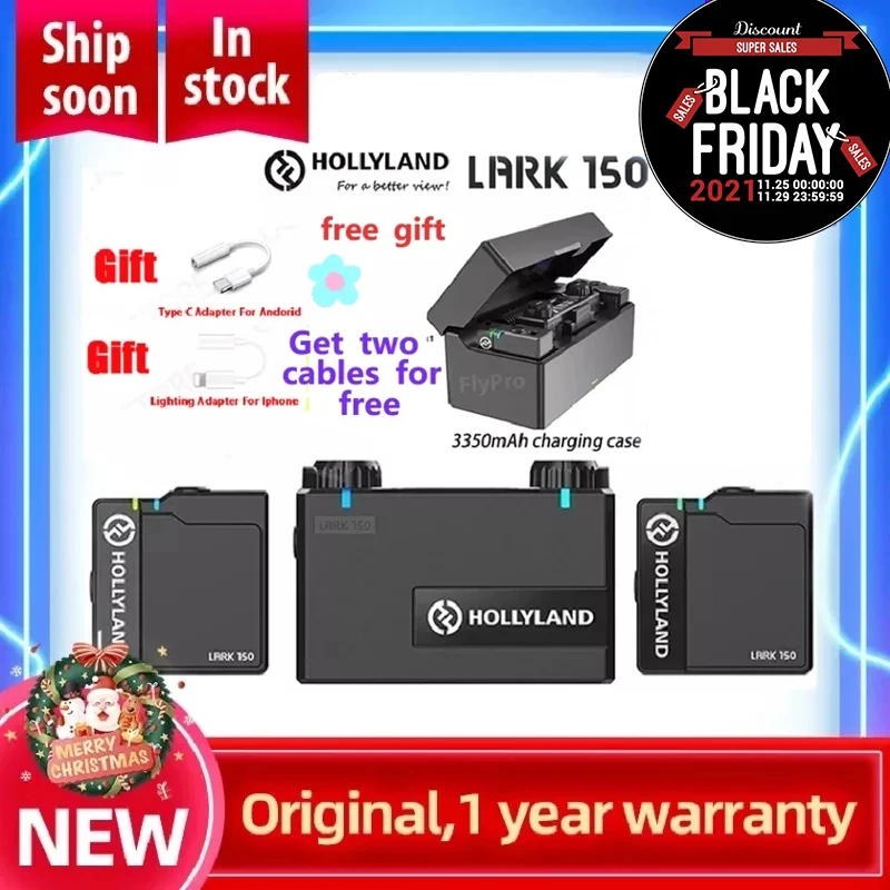 Hollyland Lark 150 Беспроводная микрофонная система RX TX комплект портативный