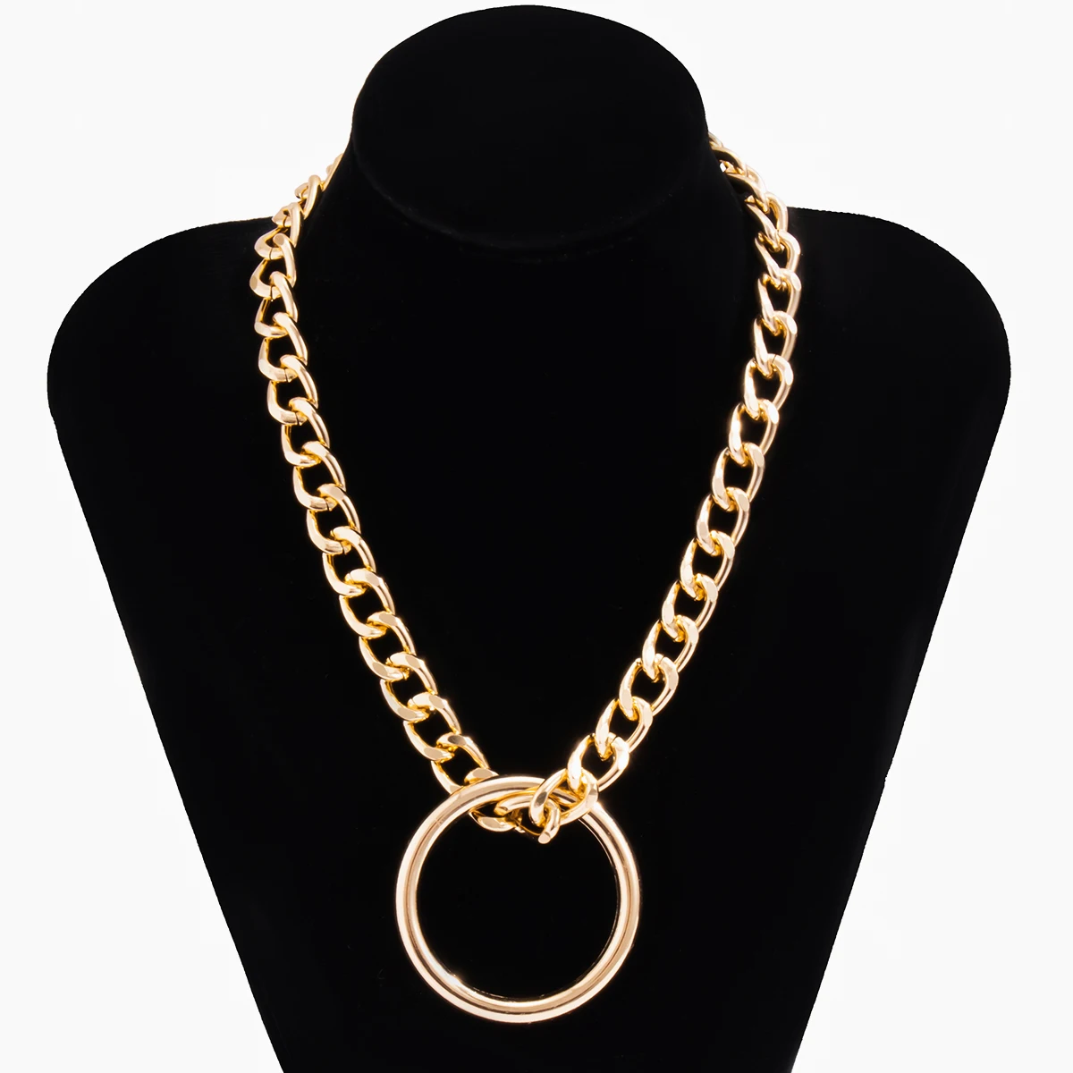 Gothic Chunky Thick Gold Color Chain Necklace Fashion Geometric Circle Round Pendant Necklace For Women Unisex Punk Jewelry Gift
Gothic Chunky Thick Gold Color Chain Necklace Fashion Geometric Circle Round Pendant Necklace For Women Unisex Punk Jewelry Gift