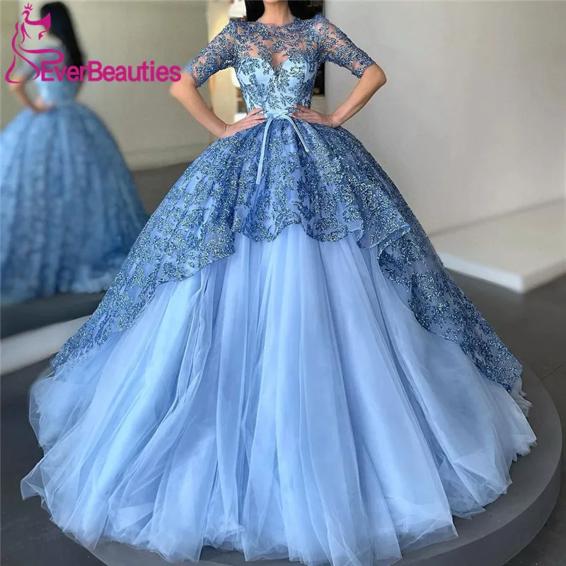 Half Sleeves Blue Quinceanera Dresses Ball Gown Luxury Prom Gowns Vestido Pra Festa De 15 Anos Princesa Barato
Half Sleeves Blue Quinceanera Dresses Ball Gown Luxury Prom Gowns Vestido Pra Festa De 15 Anos Princesa Barato