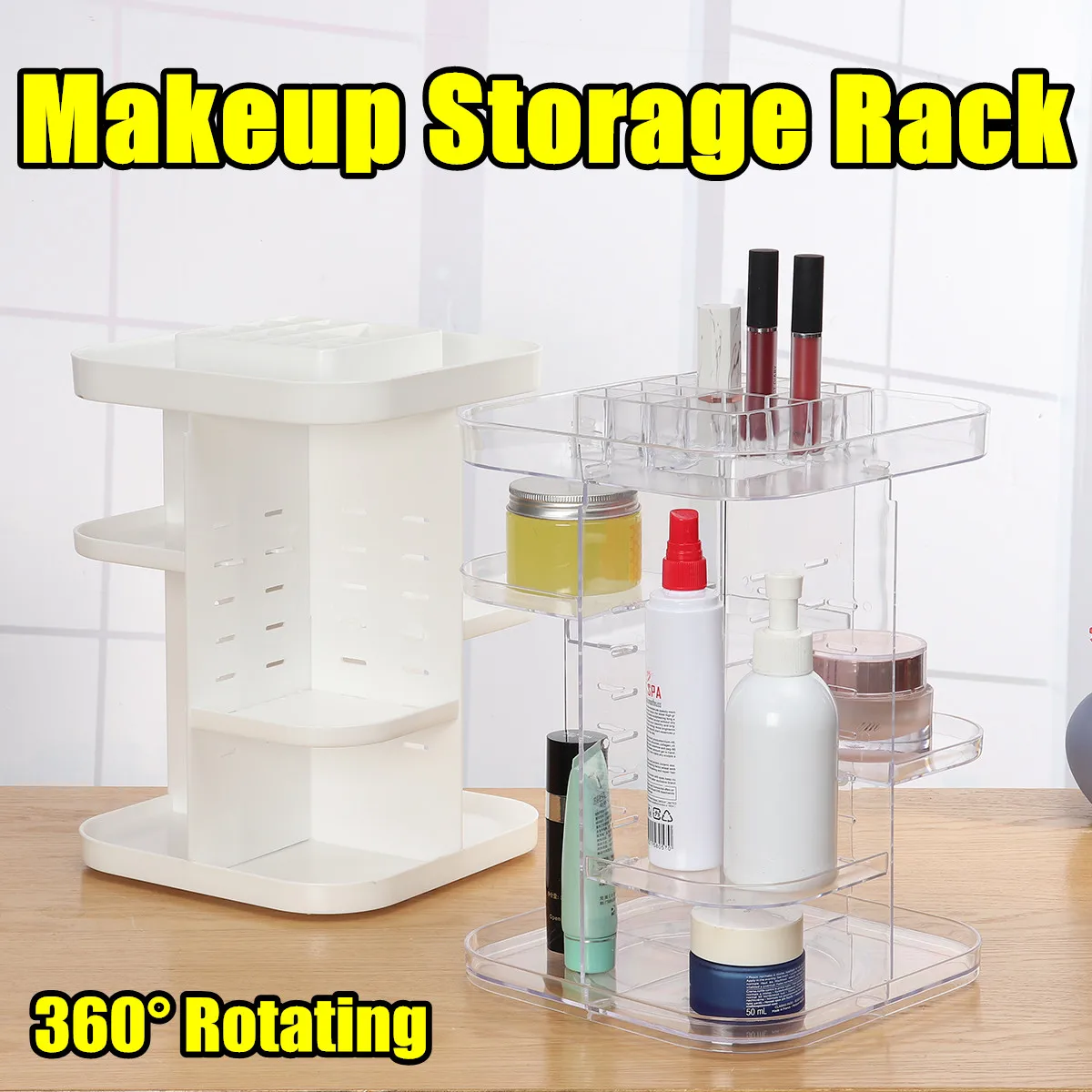 360 Rotating Acrylic Cosmetic Makeup Organizer DIY Detachable Rangement Multilayer Adjustable Makeup Storage Holder Rack
360 Rotating Acrylic Cosmetic Makeup Organizer DIY Detachable Rangement Multilayer Adjustable Makeup Storage Holder Rack