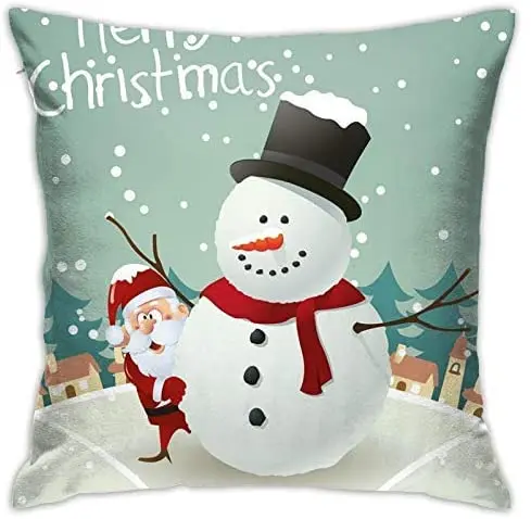 Pooizsdzzz Personalized Abraction Merry Chrimas Cartoon with Santa Snowman Pines s Winter Decorative Pillow Cover Printed
Pooizsdzzz Personalized Abraction Merry Chrimas Cartoon with Santa Snowman Pines s Winter Decorative Pillow Cover Printed