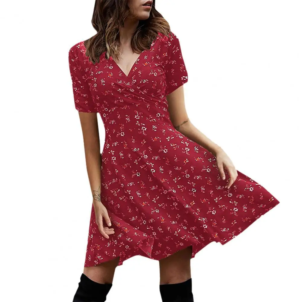 Summer Woman Dress 2021 Midi Dress Women Dress Floral Print Slim Summer V Neck Short Sleeve Dress for Party
Summer Woman Dress 2021 Midi Dress Women Dress Floral Print Slim Summer V Neck Short Sleeve Dress for Party