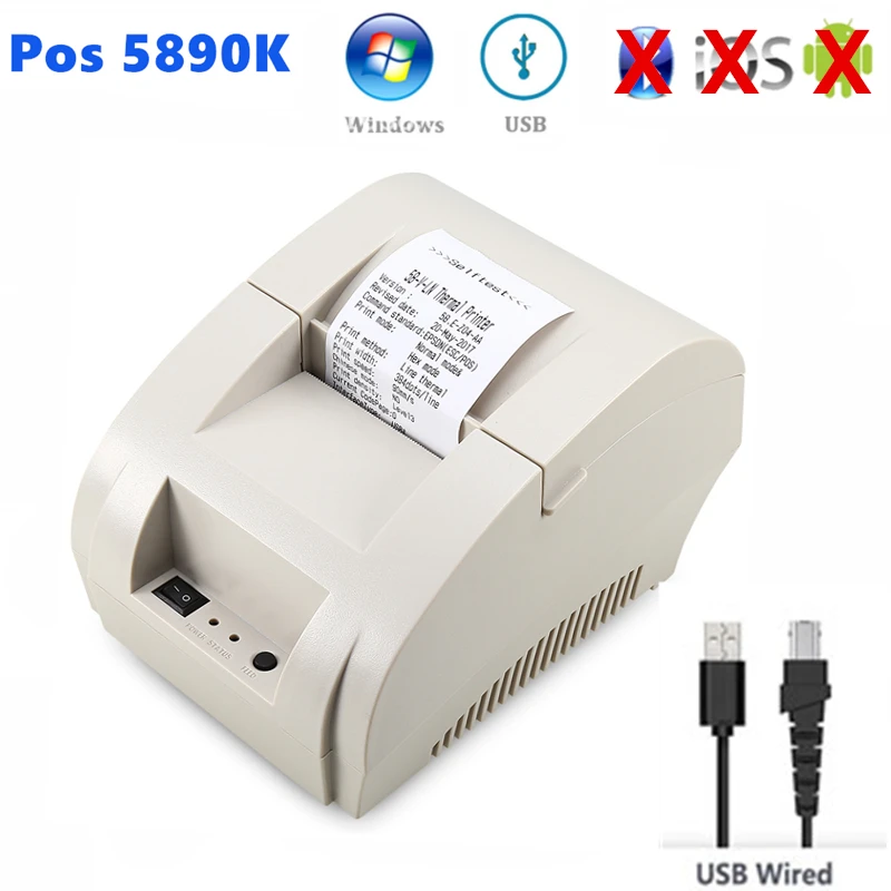 Zjiang мини 58 мм чековый принтер Pos Термальный Принтер USB для Windows Linux Поддержка
