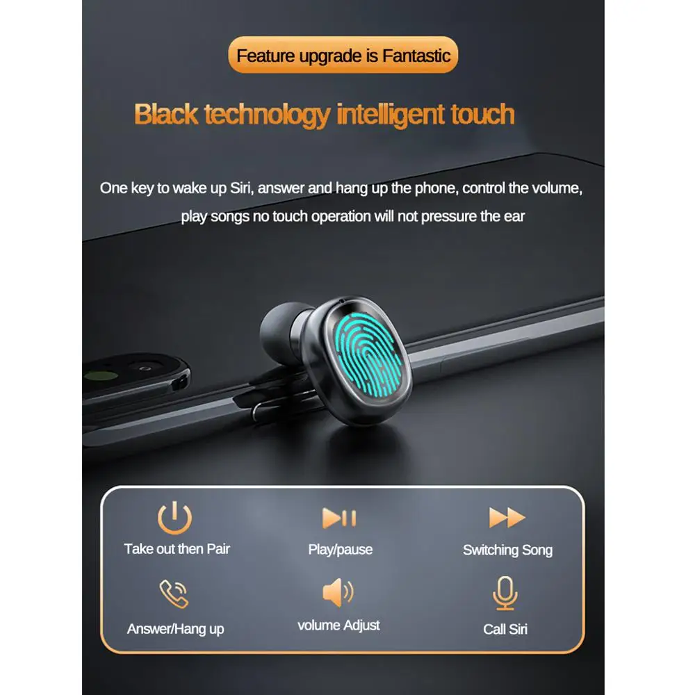 Newest B9 TWS Bluetooth Earphone 5.0 Wireless Touch control HIFI Sport Earphone Noise Cancelling Gaming Headset For Xiaomi Black
Newest B9 TWS Bluetooth Earphone 5.0 Wireless Touch control HIFI Sport Earphone Noise Cancelling Gaming Headset For Xiaomi Black