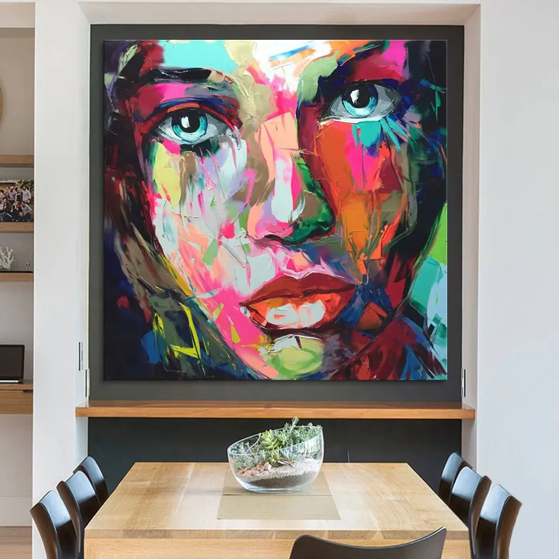 Handmade Francoise Nielly Style Palette Knife Portrait Woman Face Acrylic Painting Modern Abstract For Living Room Home Decor
Handmade Francoise Nielly Style Palette Knife Portrait Woman Face Acrylic Painting Modern Abstract For Living Room Home Decor