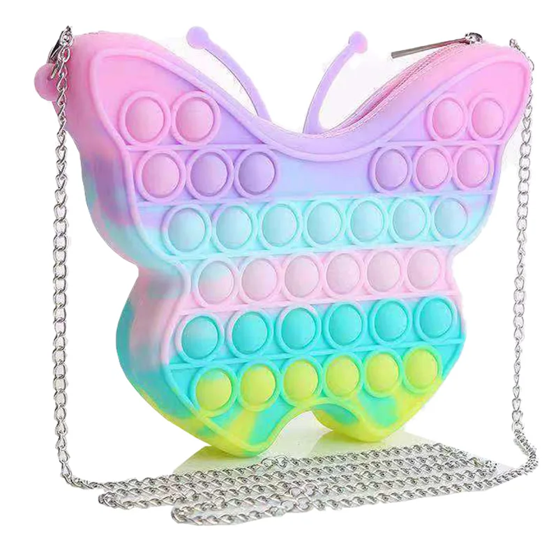 Pop Its Cute Butterfly Type Macaron Rainbow Colour Fidget Toys Animal Purse Sensory Tationery Simple Dimple Case Coin Purse Gift
Pop Its Cute Butterfly Type Macaron Rainbow Colour Fidget Toys Animal Purse Sensory Tationery Simple Dimple Case Coin Purse Gift