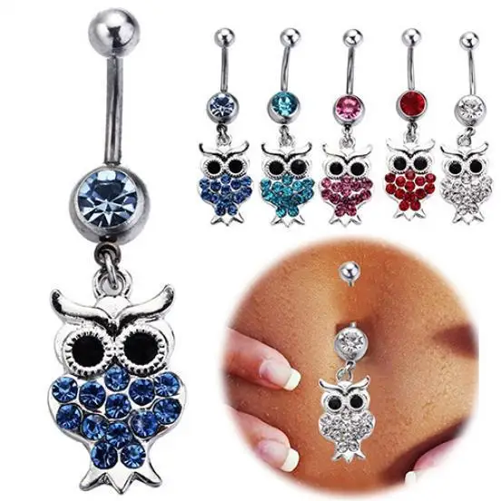 New Sexy Rhinestone Owl Cute Animal Belly Button Belly Button Barbell Ring Dressing Fashion Accessories Punk Style Party Party
New Sexy Rhinestone Owl Cute Animal Belly Button Belly Button Barbell Ring Dressing Fashion Accessories Punk Style Party Party
