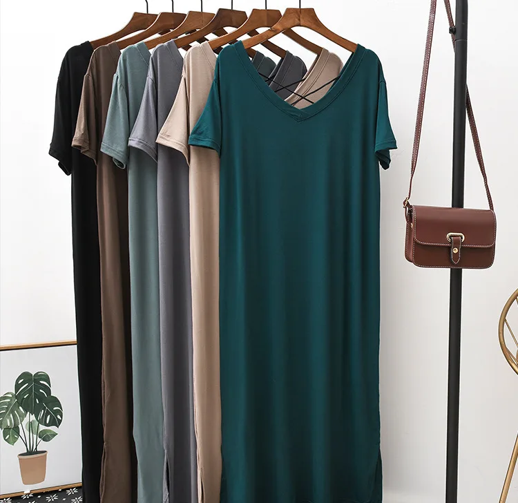 Casual Summer Dresses for Women 2021 V-neck Hollow Out Loose Soft Casual Dress Ladies Modal Midi Basic Dress Woman
Casual Summer Dresses for Women 2021 V-neck Hollow Out Loose Soft Casual Dress Ladies Modal Midi Basic Dress Woman