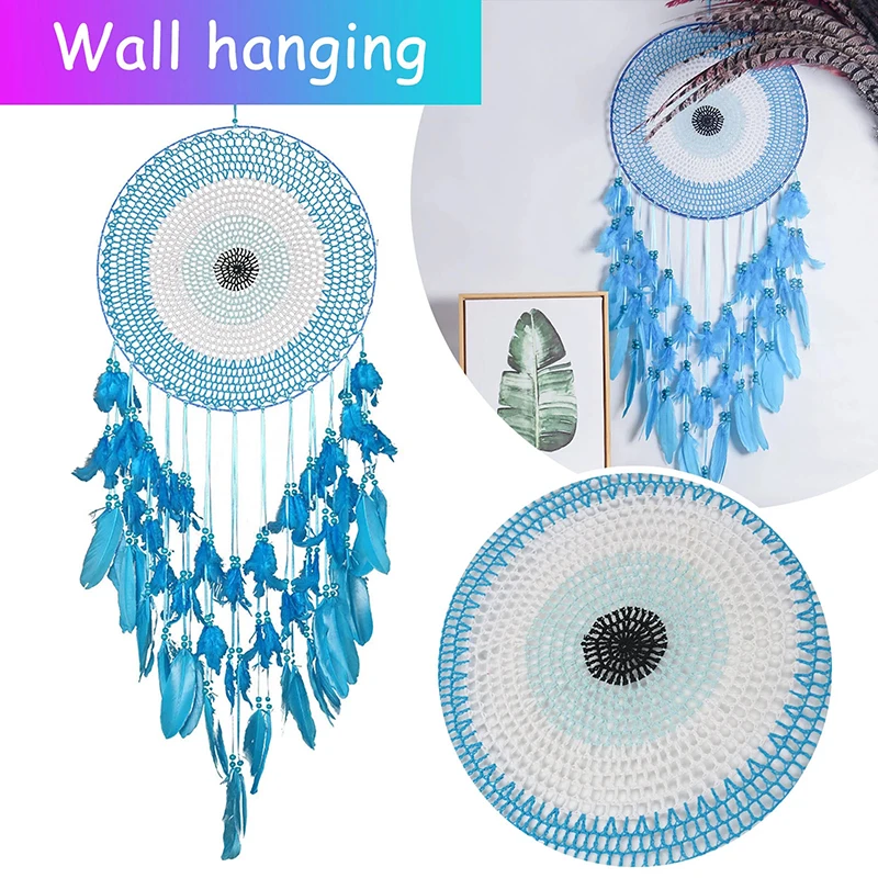 New Design Blue Feathers Dream Catcher Beautiful Handmade Macrame Dream Catcher For Wall Hanging Decor Tsl1
New Design Blue Feathers Dream Catcher Beautiful Handmade Macrame Dream Catcher For Wall Hanging Decor Tsl1