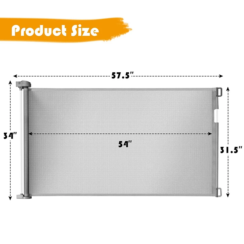 Retractable Baby Pets Indoor Outdoor Safety Mesh Gate Retractable Design Durable Superior Material Children Pets Safety Gate
Retractable Baby Pets Indoor Outdoor Safety Mesh Gate Retractable Design Durable Superior Material Children Pets Safety Gate
