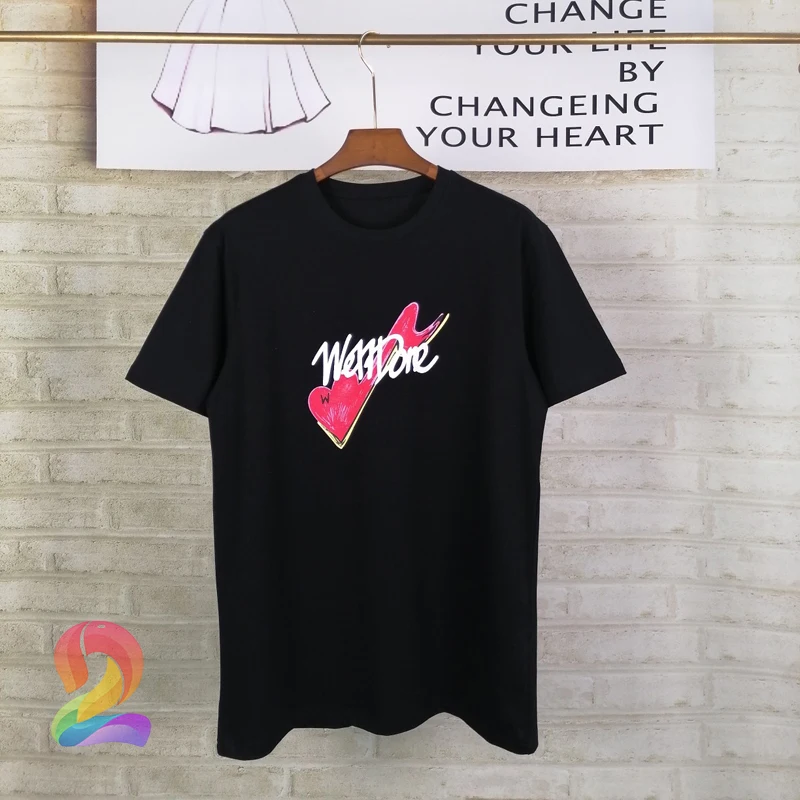 WE11DONE Rock Retro T-Shirt High Quality Musical Note Print Letter Short Sleeve Welldone Men's Women's Fashion Casual Top Tees
WE11DONE Rock Retro T-Shirt High Quality Musical Note Print Letter Short Sleeve Welldone Men's Women's Fashion Casual Top Tees