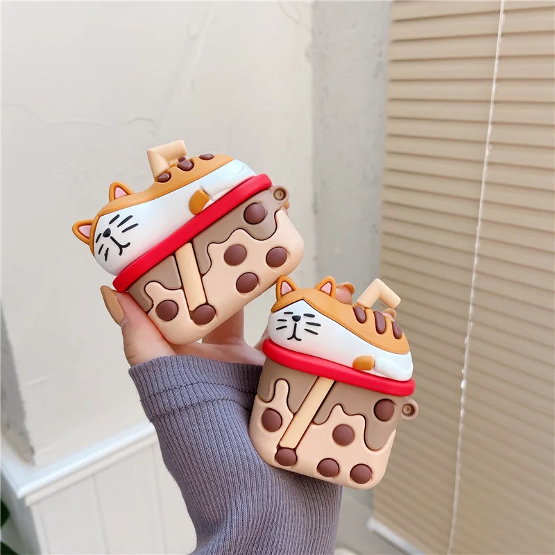 Cute Cartoons Milk Tea Cat Kitty Silicone Case for AirPods 1 2 Pro Cases Wireless Headphone Box Protective Cover
Cute Cartoons Milk Tea Cat Kitty Silicone Case for AirPods 1 2 Pro Cases Wireless Headphone Box Protective Cover