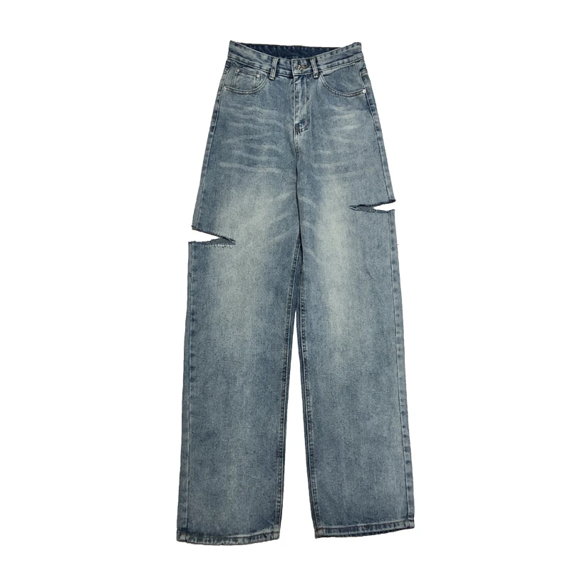 2021New Summer Casual High Street Women Jeans Retro Knife Cut Hole Long Pants Female Blue Straight Denim Trouser Unisex
2021New Summer Casual High Street Women Jeans Retro Knife Cut Hole Long Pants Female Blue Straight Denim Trouser Unisex