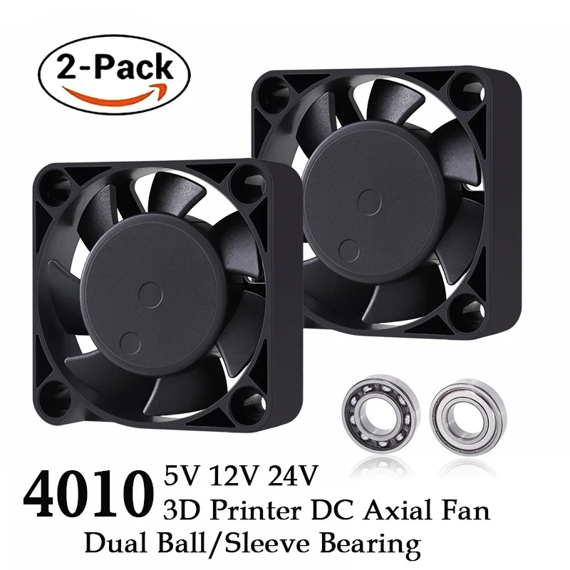 2Pcs Gdstime DC 24V 12V 5V 40mm x 40mm x 10mm 2-Pin Ball Bearing Computer PC Case Cooling Fan 4010
2Pcs Gdstime DC 24V 12V 5V 40mm x 40mm x 10mm 2-Pin Ball Bearing Computer PC Case Cooling Fan 4010