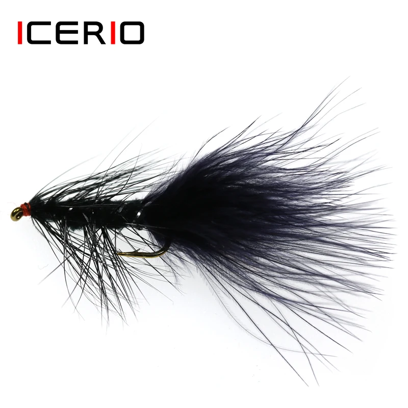 ICERIO 8PCS Black Woolly Bugger Streamers Tying Hook Trout Bass Fishing Fly Lures
ICERIO 8PCS Black Woolly Bugger Streamers Tying Hook Trout Bass Fishing Fly Lures