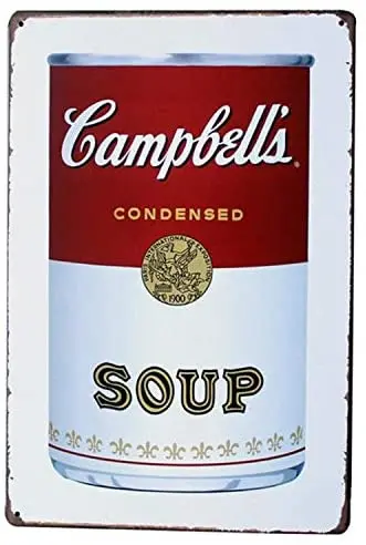 Campbell's Soup Tin Wall Sign The Art Plaque Metal Wall Decor Poster for Office Home Man Cave Cafe Shop bar 8X12 Inch
Campbell's Soup Tin Wall Sign The Art Plaque Metal Wall Decor Poster for Office Home Man Cave Cafe Shop bar 8X12 Inch