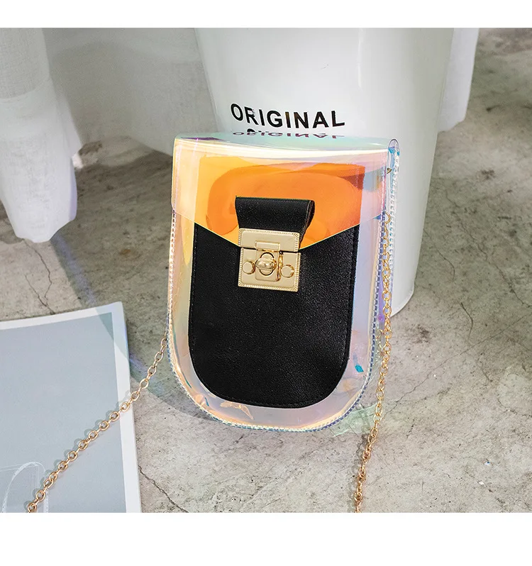 Модная женская сумка через плечо с лазерным рисунком, новинка 2020, маленькая квадратная сумка-желе, прозрачная сумка-мессенджер с цепочкой и ... 
Модная женская сумка через плечо с лазерным рисунком, новинка 2020, маленькая квадратная сумка-желе, прозрачная сумка-мессенджер с цепочкой и ...